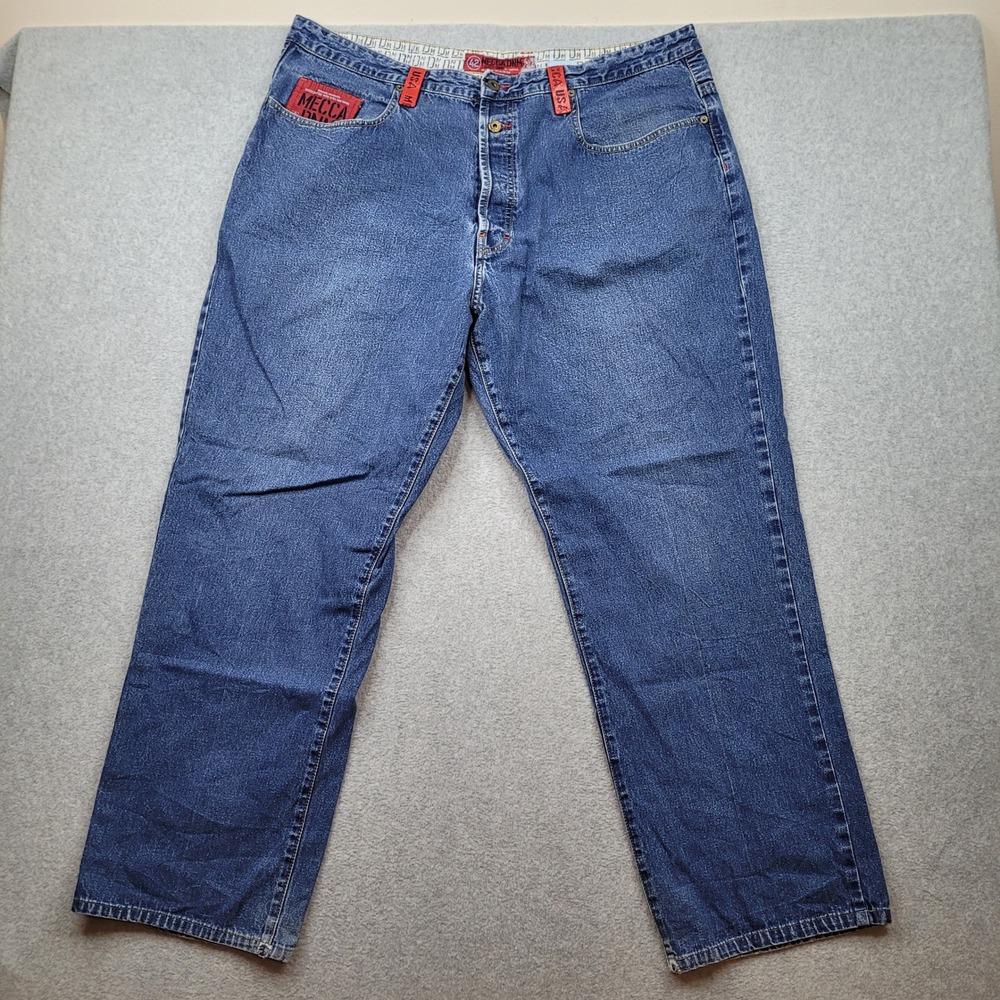 Mecca‎ DNM Jeans Mens 42 Blue Baggy Loose Fit Y2K Hip Hop Streetwear 13VCC1-DNM